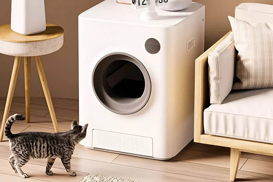 rotating cat litter box